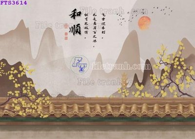 Download file File in tranh tường hiện đại FTS3614 (gốc) in mica đèn LED