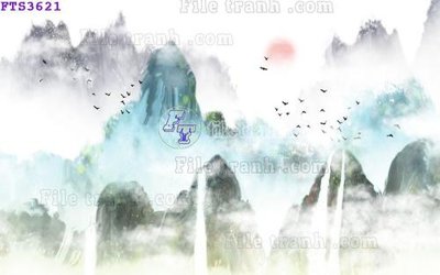 Chi tiết file gốc File in tranh tường hiện đại FTS3621 (cho in tráng gương)