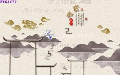 File tranh File in tranh tường hiện đại FTS3679 (ảnh gốc) in trần nhà