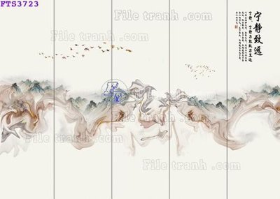 File in trần File in tranh tường hiện đại FTS3723 (bản gốc) đại dương