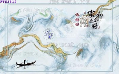 File gốc File in tranh tường hiện đại FTS3812 (in lụa) cao cấp