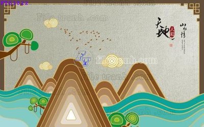 File gốc in ấn File in tranh tường hiện đại FTS3822 độ phân giải cao