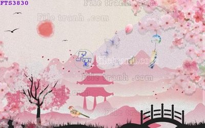 File tranh File in tranh tường hiện đại FTS3830 (gốc) in trên kính