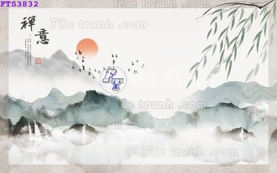 File gốc in ấn File in tranh tường hiện đại FTS3832 chuẩn màu CMYK