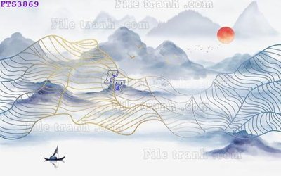 Download file File in tranh tường hiện đại FTS3869 (gốc) in mica bàn thờ