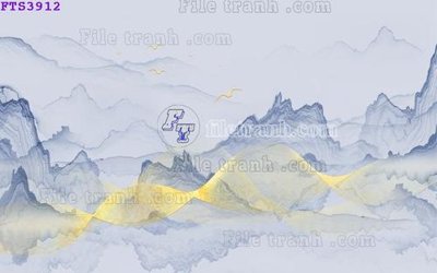 File in mica File in tranh tường hiện đại FTS3912 (bản gốc) làm vách ngăn