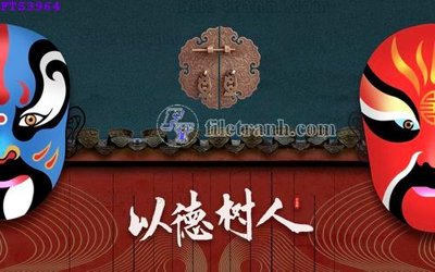 File PSD File in tranh tường hiện đại FTS3964 (bản gốc) dễ dàng edit