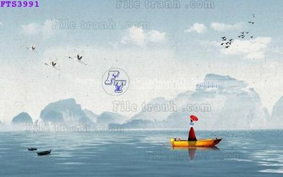 File gốc in tráng gương File in tranh tường hiện đại FTS3991 chi tiết