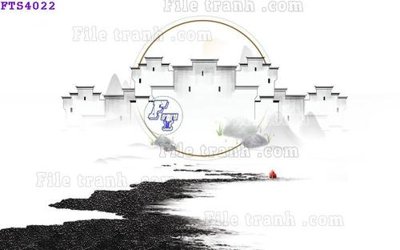 File in trần File in tranh tường hiện đại FTS4022 (bản gốc) phong cảnh