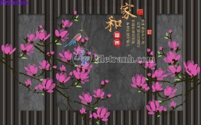 File gốc File in tranh tường hiện đại FTS4050 (in lụa) tranh phong thủy