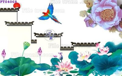 Download file gốc File in tranh tường hiện đại FTS4068 (in mica) 3D