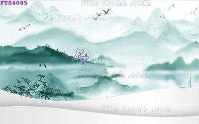 File gốc File in tranh tường hiện đại FTS4085 cho in ấn và thiết kế