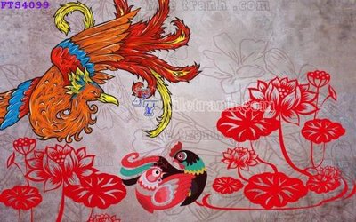 File in trần File in tranh tường hiện đại FTS4099 (bản gốc) bầu trời