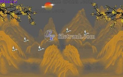 File tranh in tráng gương File in tranh tường hiện đại FTS4143 (siêu nét)