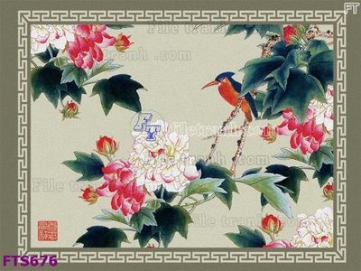 File tranh File in tranh tường hiện đại FTS676 (bản gốc) in lụa dán tường