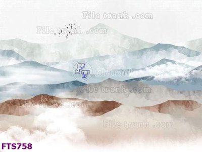 File tranh in trần File in tranh tường hiện đại FTS758 (ảnh gốc siêu nét)
