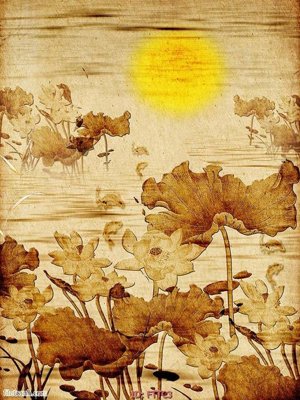 File in lụa File tranh trúc chỉ phòng thờ FTTC3 (hoa văn) File tranh trúc chỉ phòng thờ FTTC3