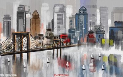 File tranh Tranh tường 3d tối giản hiện đại FTTG7161 (gốc) chủ đề động vật