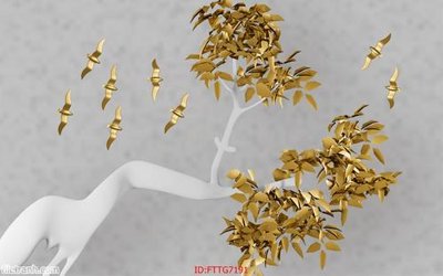 Tải về file tranh gốc Tranh tường 3d tối giản hiện đại FTTG7191 (để in quảng cáo)
