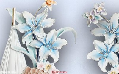 Tải file gốc Tranh tường 3d tối giản hiện đại FTTG7233 (in khổ lớn) không vỡ