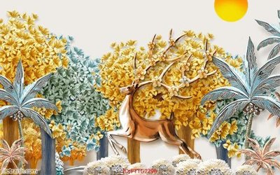 File gốc Tranh tường 3d tối giản hiện đại FTTG7296 (in tráng gương) nghệ thuật