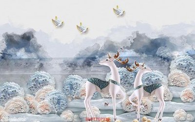 File PSD Tranh tường 3d tối giản hiện đại FTTG7336 (gốc) cho designer