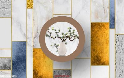 File tranh quảng cáo Tranh tường 3d tối giản hiện đại FTTG7339 (download file gốc)