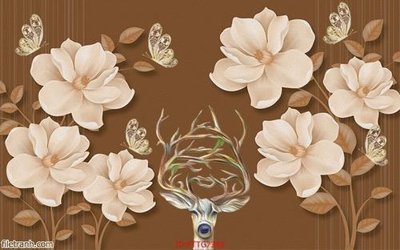 File tranh Tranh tường 3d tối giản hiện đại FTTG7343 (ảnh gốc) in trần 3D