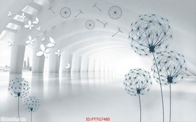 File in trần Tranh tường 3d tối giản hiện đại FTTG7480 (file gốc) hoa văn 3D