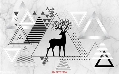 File gốc Tranh tường 3d tối giản hiện đại FTTG7554 (dành cho quảng cáo)