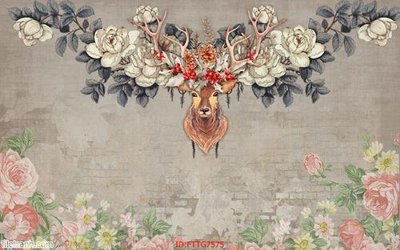 File tranh Tranh tường 3d tối giản hiện đại FTTG7575 (gốc) chủ đề động vật