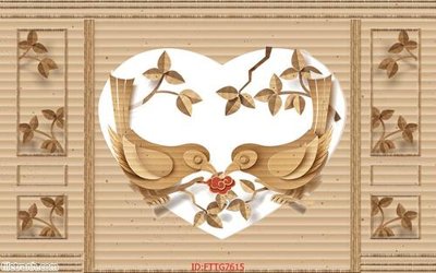 File tranh Tranh tường 3d tối giản hiện đại FTTG7615 (bản gốc) in lụa dán tường