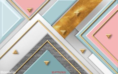 Ảnh gốc Tranh tường 3d tối giản hiện đại FTTG7631 (siêu chi tiết) để in ấn