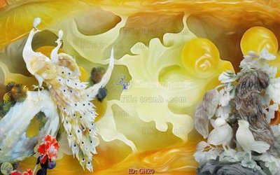 Ảnh gốc File tranh giả ngọc GN20 (độ nét cao) in tráng gương
