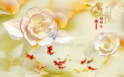 File in trần File tranh in tường giả ngọc GN2014 (bản gốc) hoa văn