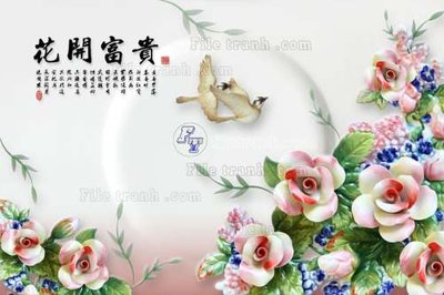 File gốc File tranh in tường giả ngọc GN2095 (ảnh chi tiết) để in trần