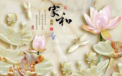 File ảnh File tranh in tường giả ngọc GN2173 (gốc) in PP, decal