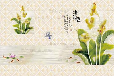 File in trần File tranh in tường giả ngọc GN2178 (bản gốc) hoa văn
