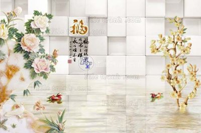 File gốc File tranh in tường giả ngọc GN2190 (cho in ấn) từ kho Filetranh