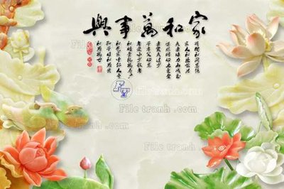 Mua file gốc File tranh in tường giả ngọc GN2324 (in ấn) tại Filetranh.com