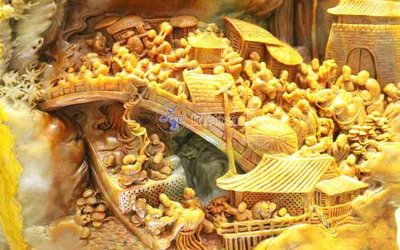 File gốc File tranh in tường giả ngọc GN2438 (in tráng gương) hiện đại