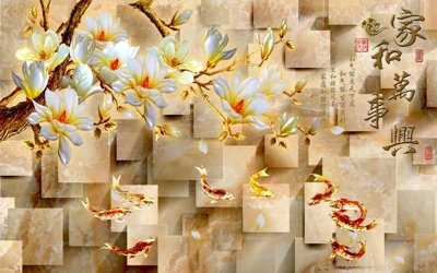 File gốc File tranh in tường giả ngọc GN3235 (in lụa) trang trí tường