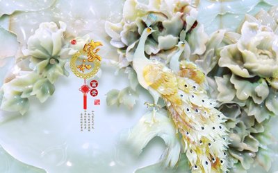 File in mica File tranh in tường giả ngọc GN3408 (bản gốc) làm vách ngăn