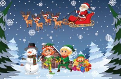 File gốc in ấn File phông sân khấu background banner giáng sinh noel 2025 GS1007 chất lượng vượt trội