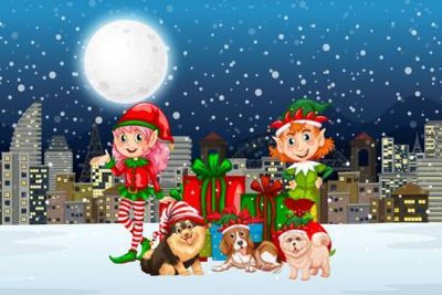 File tranh gốc in trần nhà File phông sân khấu background banner giáng sinh noel 2025 GS1016 3D