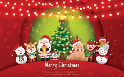 File gốc in mica File phông sân khấu background banner giáng sinh noel 2025 GS1086 chất lượng