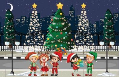 Download file gốc File phông sân khấu background banner giáng sinh noel 2025 GS1118 (độ nét cao)