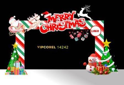 File gốc File phông sân khấu background banner giáng sinh noel 2025 GS1190 (in tráng gương) ốp tường