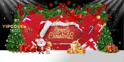 File gốc File phông sân khấu background banner giáng sinh noel 2025 GS1203 (bản quyền) cho in ấn