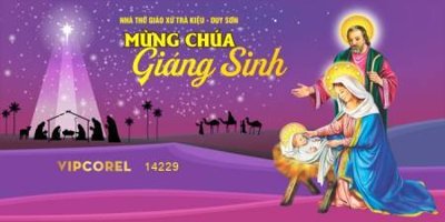 File gốc File phông sân khấu background banner giáng sinh noel 2025 GS1205 (in lụa) tranh mã đáo